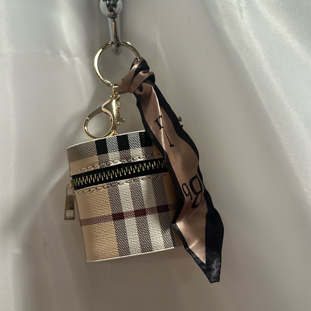 Geometric Pattern purse, charm Keychain Pouch with Scarf NWT you get one